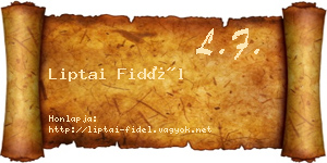 Liptai Fidél névjegykártya